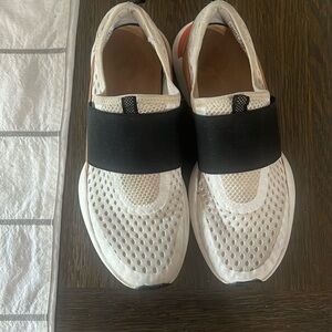 Sorel Women's Sneaker Kinetic Impact Strap White Black Orange Size 8 Chunky